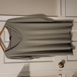 Torrid Plus Size 4 V neck silky top olive green.